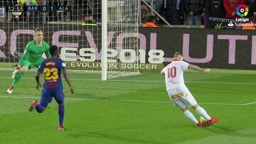 Un gol con dos pies: Guidetti dejó así de desorientado a Ter Stegen