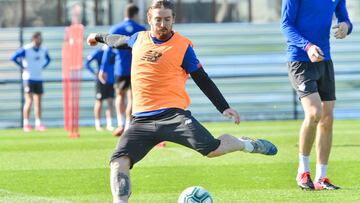 Muniain, en un entrenamiento