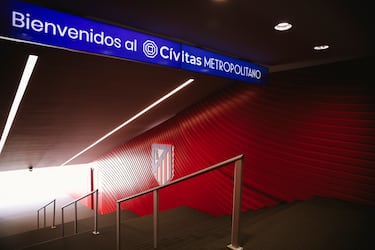 Túnel de vestuario que los jugadores recorrerán cada partido. 