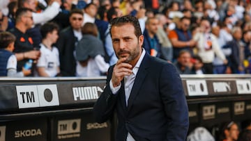 El entrenador Valencia, Rubén Baraja.