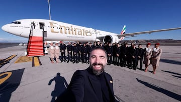 Carvajal y la expedición del Real Madrid.