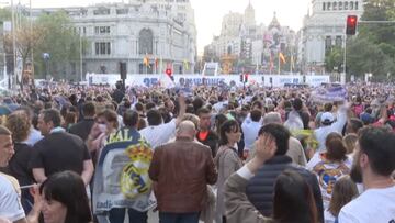 El Madrid celebró por todo lo alto el título liguero en Cibeles