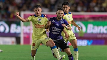   (L-R), Richard Sanchez of America and David Colman of Mazatlan during the game Mazatlan FC vs America, corresponding to Round 12 of the Torneo Apertura 2023 of the Liga BBVA MX, at El Kraken Stadium, on October 06, 2023.

<br><br>

(I-D), Richard Sanchez de America y David Colman de Mazatlan durante el partido Mazatlan FC vs America, correspondiente a la Jornada 12 del Torneo Apertura 2023 de la Liga BBVA MX, en el Estadio El Kraken, el 06 de Octubre de 2023.