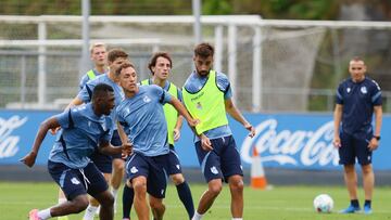 Segundo entrenamiento de pretemporada de la Real Sociedad en zubieta, primero a puerta abierta 