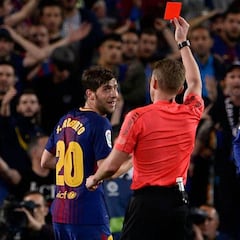 Hernández Hernández expulsó a Sergi Roberto; debió echar a Bale