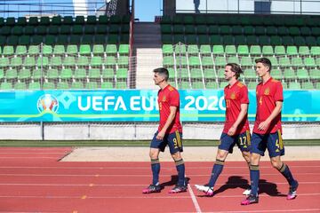 Entrenamiento de España para preparar el partido frente a Eslovaquia