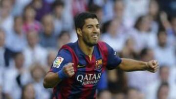 Luis Suárez, durante el Clásico.