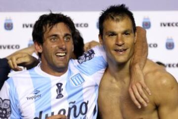 Saja y Diego Milito.