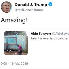 La africana que asombró a Trump dando toques con un balón