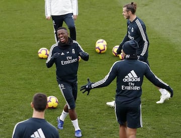 Vinicius training with Real Madrid