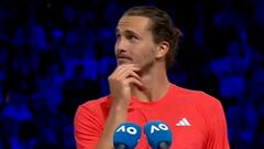 Zverev left speechless by shout on abuse allegations during Australian Open trophy ceremony