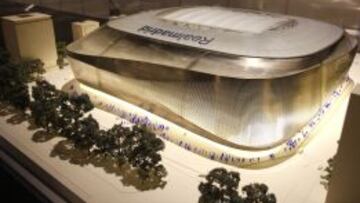 Una de las maquetas del Santiago Bernabéu que mostró Florentino Pérez el pasado 30 de septiembre.