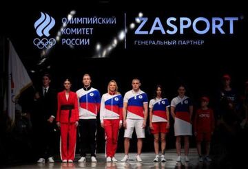 Presentation of the uniforms of the Russian Olympic team designed for national athletes competing in this year's Tokyo Olympics