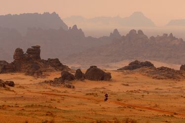 Matthias Walkner del Red Bull KTM Factory Team en acción durante la etapa 3.