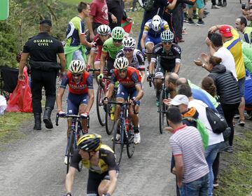 Nibali durante la subida. 