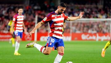 Puertas durante el partido ante el Zaragoza