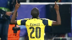 Los cuatro gritos de gol de Adrián Ramos en Champions