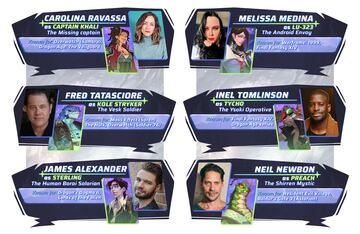 Tarjetas del reparto de Starfinder Afterlight