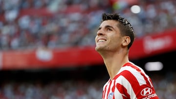 Álvaro Morata, durante el encuentro ante el Sevilla.