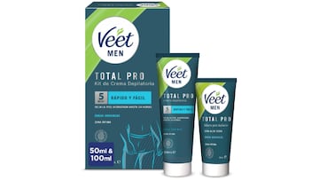 Kit de depilación Veet Men Total Pro de crema y bálsamo para hombre en Amazon
