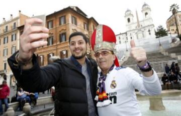 Cientos de aficionados madridistas ya se encuentran en Roma para animar a su equipo en Champions.