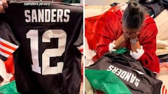 Elderly Browns fan breaks down in tears after receiving Shedeur Sanders jersey for Christmas
