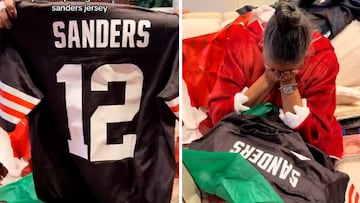 Elderly Browns fan breaks down in tears after receiving Shedeur Sanders jersey for Christmas