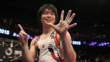 Con seis t&iacute;tulos, Uchimura el m&aacute;s grande en los mundiales