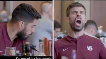 La broma pesada de Luis Su¨¢rez a Piqu¨¦ que le dejo con esta cara...