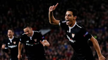Los españoles encontraron en el doblete del francés Wissam Ben Yedder la llave para derrotar a los ingleses en Old Trafford y así avanzar a cuartos de final.