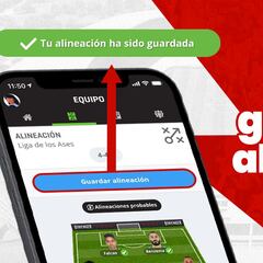 ¡Acuérdate de guardar tu alineación en Biwenger!