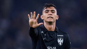 Fidel Ambriz celebrates his goal 1-0 of Monterrey during the 5th round match between Monterrey and Necaxa as part of the Liga BBVA MX, Torneo Clausura 2025 at BBVA Bancomer Stadium, on February 01, 2025 in Monterrey, Nuevo Leon, Mexico.