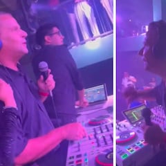 Alfredo Adame muestra sus habilidades como DJ