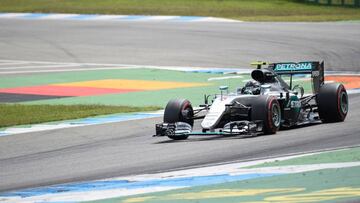 Rosberg, durante la calificación en del GP de Alemania.