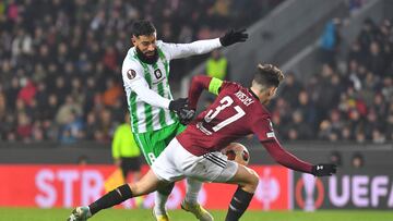 Fekir, durante el duelo de Europa League ante el Sparta de Praga.