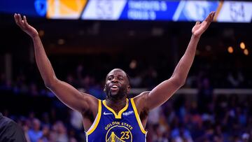 Draymond Green #23 of the Golden State Warriors reacts after being ejected