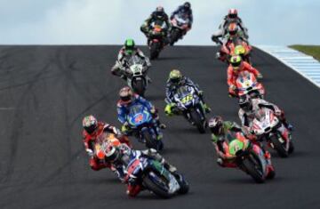 Primera vuelta de la carrera de motoGP.