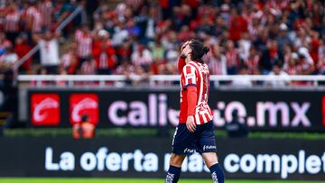 Cade Cowell of Guadalajara during the 15th round match between Guadalajara and Pumas UNAM as part of the Liga BBVA MX, Torneo Apertura 2024 at Akron Stadium on November 02, 2024 in Guadalajara, Jalisco, Mexico.