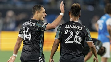 Siete minutos le bastaron al atacante mexicano para darle el triunfo a su equipo y marcar el primer gol en la historia del Bank of America Stadium.