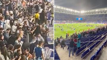 El cántico final de parte de la grada perica tras lo de los ultras que ha molestado mucho en redes