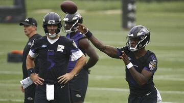 Los Ravens usan a Joe Flacco y Lamar Jackson a la vez