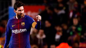 24/02/18 PARTIDO PRIMERA DIVISION DERBI 
 BARCELONA - GIRONA 
 MESSI ALEGRIA