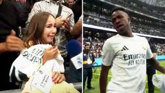 El tremendo gesto de Vinicius con una niña que acabó entre lágrimas