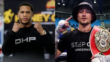 Devin Haney y Liam Paro.