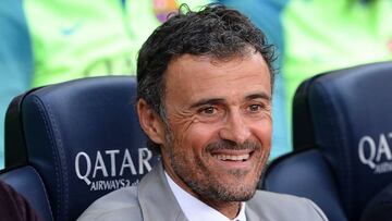 Luis Enrique durante el Barcelona-Eibar.