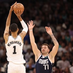 Wembanyama busca su primera victoria contra Luka Doncic