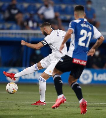 Benzema hizo doblete al anotar el 0-3.