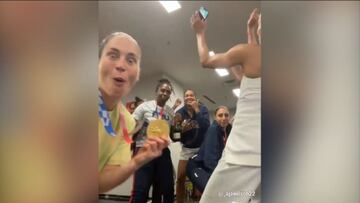 El divertido festejo del equipo de baloncesto de USA