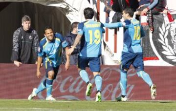 Celebración del gol de Bacca. 0-1.
