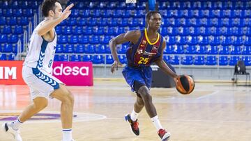 Brancou Badio, durante el partido de la Liga Endesa que ha enfrentado al Barcelona y al San Pablo Burgos